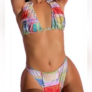 Strawberry Milk Mob “Hotter Tot” Bikini Top And Bottom Set Medium New With Tags!